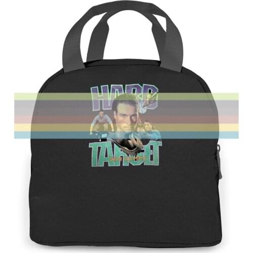 Vtg Hard Target Movie 1993 Jean Claude Van Damme All Over women men Portable insulated lunch bag adult