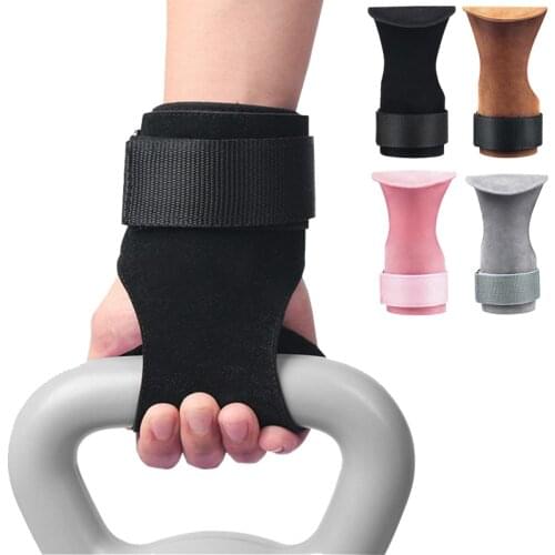 1Pair Cowhide Gym Gloves Grips Indoor Anti-Skid Weight Lifting Deadlifts Workout Crossfit Fitness Gloves Palm Protection New