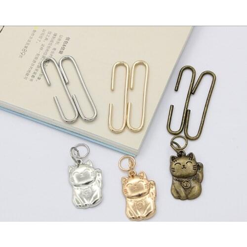 10sets 5cm Sweet Cat Metal Purse Bag C-shaped Frame Clasp Magnetic Snap DIY Craft Accessory