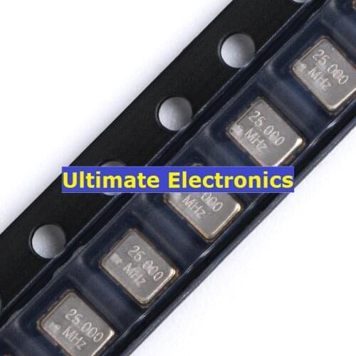 10pcs SMD Active Crystal 3225 25.000MHz 25mhz L 3.3V 3.2*2.5mm 4feet Resonator