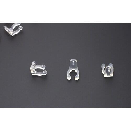 100pcs LED Light With Clip Round 2-wire 3-wire Rainbow Tube Seven-word Fixed Buckle Soft Light Clip Accessories