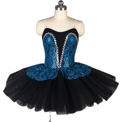 Blue Sequin Lace Bodice with Layers of Soft Tulle Platter Tutu Girls and Women Ballet Dance Tutu Costume Dancing Dresses 19502