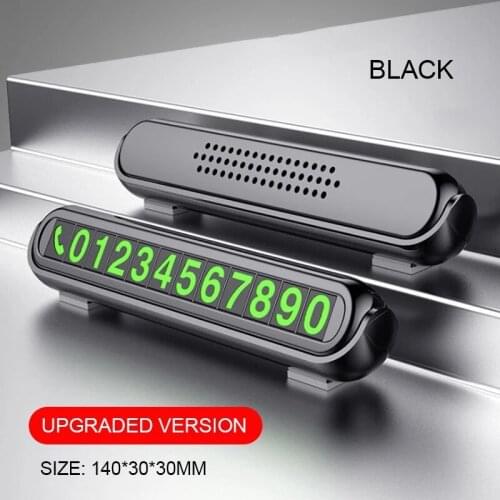 2021 Car Temporary Parking Card Luminous Sticker Car Air Freshener Auto Phone Number Card Plate Car Aromatherapy Accessories