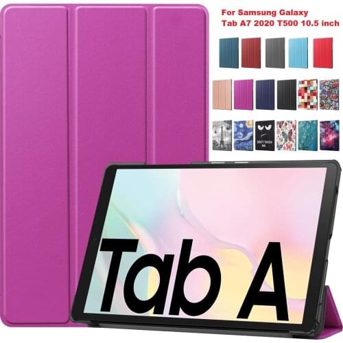 3-Folding Stand Shell Case For Samsung Galaxy Tab A7 2020 T500 T505 T507 10.4"PU Leather Stand Cover Shock Proof Tablet Shell