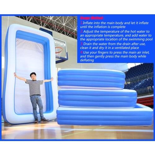 150-300cm 3Layer Children Inflatable Pool Bathing Tub Kid Adult Home Outdoor Large Swimming Pool Inflatable Square Swimming Pool