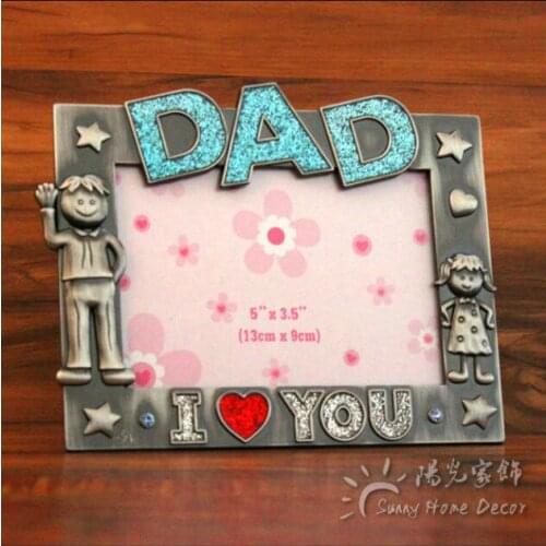 5 Inch Europe Metal Picture Frame Photo Frames MUM AND ME Embossed Decorative Frame