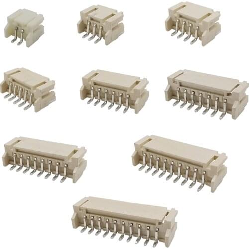 50/100Pcs PH2.0MM 2.0 2/3/4/5/6/7/8/9/10 Pin Vertical Housing SMD Terminal Folded Horizontal Patch Socket Wire Connector