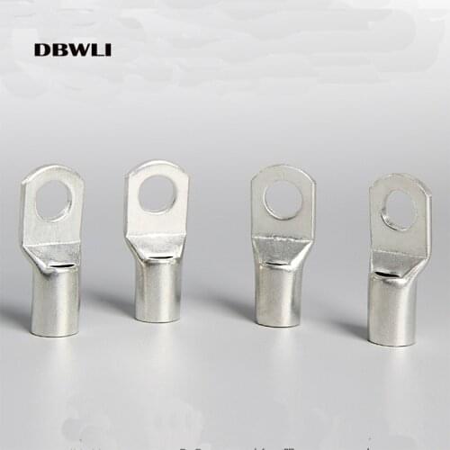 50PCs Bolt Hole Tinned Copper Cable lugs Battery Terminals set Wire terminals connector 4mm-10mm SC4-4/5/6 SC6-5/6 SC10-6/8