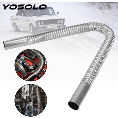 60cm Air Parking Heater Exhaust Pipe Stainless Steel Tank Car Accessories For Air Diesels Parking Gas Vent Round Tube