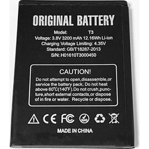 3.8V 3200mAh For DOOGEE T3 Battery