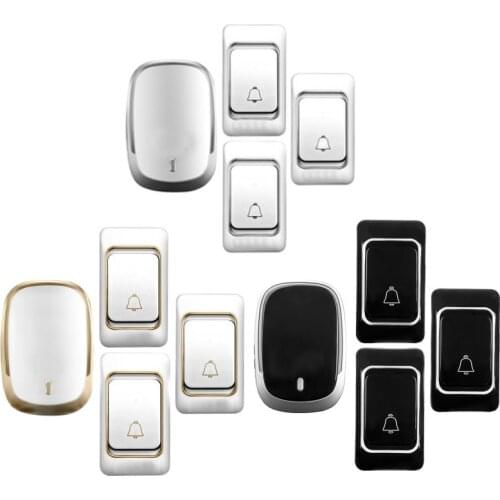 COLORS RING 1 emitter+3 receivers option wireless door bell kits power 110-220V doorbell Waterproof 300M door chime door ring