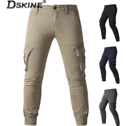Autumn Mens Casual Trousers Mens Winter Trousers Cargo Pants Lightweight Tactical Fashion Cotton Multi-Pocket Overalls Mens