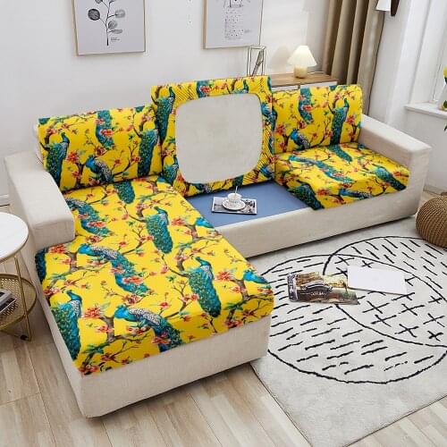 Feather Sofa Cushion Seat Cover for Living Room Sofa Covers Chaise Longue Elastic Sofa Seat Cover Protector Corner Sofa Cover