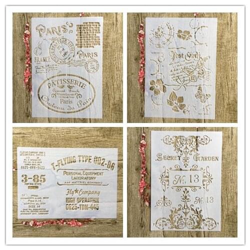 CraftArtGo DIY flowers Stencils Painting Scrapbook Coloring Cake decorating sugar powder sieve printing mold printing table