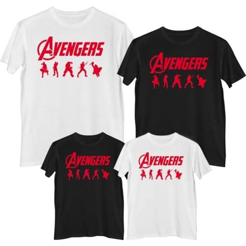 Marvel The Avengers T-shirt Summer Comfortable 100% cotton Fashion clothes for teens Men t-shirt boys clothes shirt father son