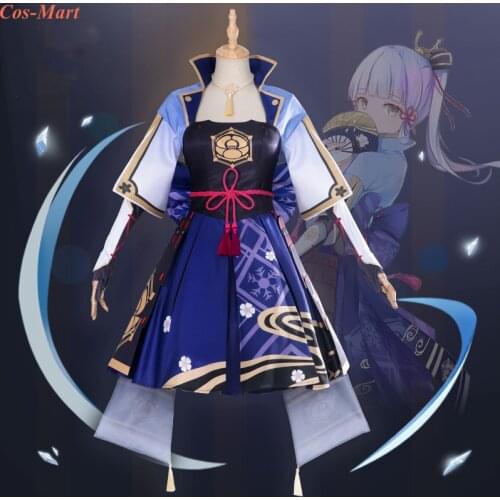 Game Genshin Impact Kamisato Ayaka Cosplay Costume Fashion Combat Uniform Female Carnival Party Role Play Clothing XS-XL