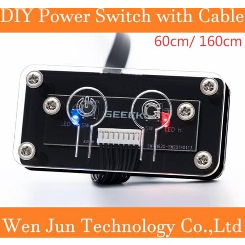 5pcs DIY Desktop Computer Switch Cable Power Switch Cable Button Power Reset Button Restart LED Power Adpter 60cm / 160cm