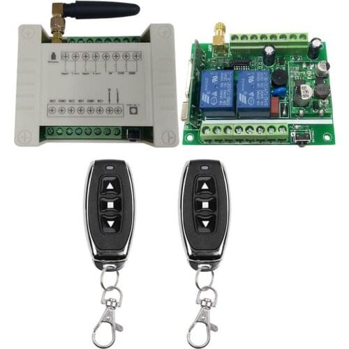 Motor Remote Control Switch 12V 24V 36V 48V 10A Motor Forwards Reverse Up Down Stop Door Window Curtain Wireless Limited Switch