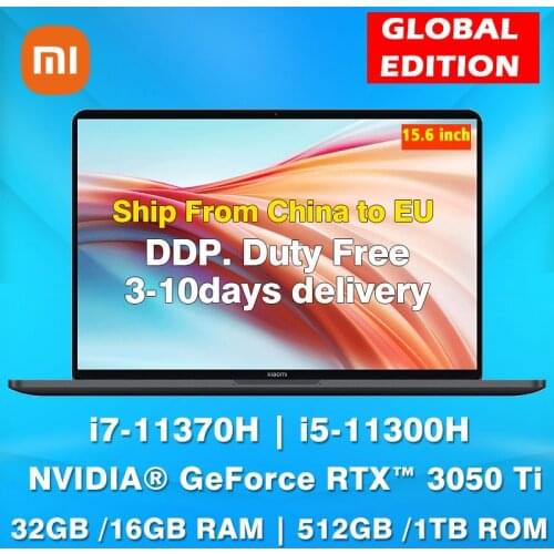 Original Xiaomi Mi Notebook Pro X 15 Inch Intel Core i5 /i7 NVIDIA RTX 3050Ti GPU 16G 32GB RAM 512GB SSD 1TB ROM Laptop Windows