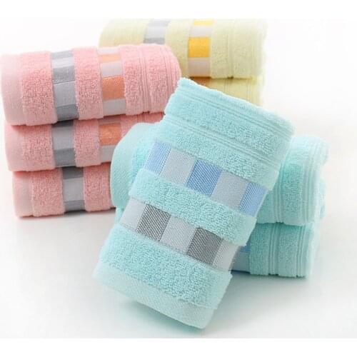 Microfiber Face Towel Solid Plaid Hand Towels Home Bathroom Hotel for Adults Kids 33x74cm Toalla Facial Visage Serviette Toalha