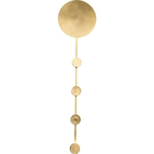 Postmodern minimalist copper wall lamp LED light luxury creative bedroom background wall living room study lamp