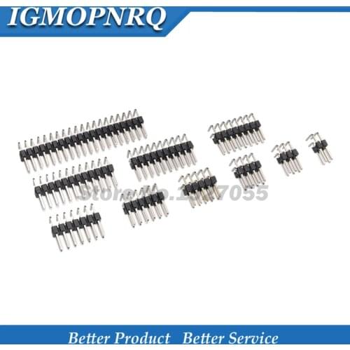 R/A 2.54mm Double Row Right angle Male Breakaway PCB Board Pin Header Connector Pinheader 2 * 3 4 8 10 15 20 40Pin For Arduino