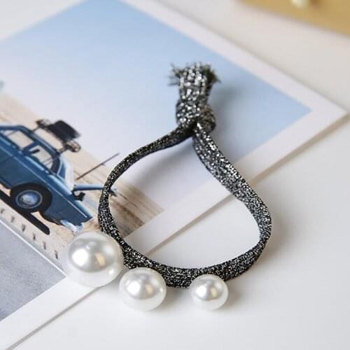 Korean Romantic Pearl Scrunchie Ornament Hair Decoration Bracelet Women Girls Hair Rubber Bands Accessories Hair Rope Headdress
