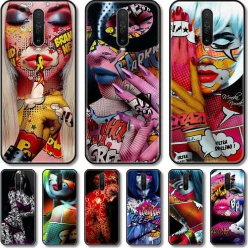 Sexy cool women Phone Case For XiaoMi Redmi Note 10S 9S 8 7 6 T Pro Black Cover Silicone Back TPU