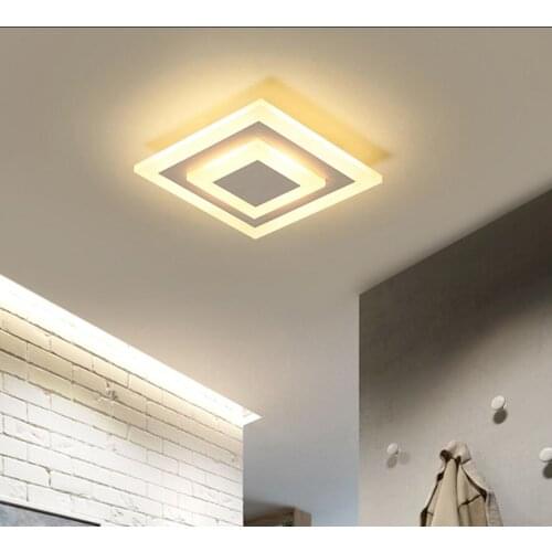 Modern Square LED ceiling lights 7w for hallway balcony corridor light lamps bedroom luminaria 90-260V