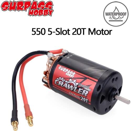 Waterproof 5-Slot 550 20T 16T 12T 10T Brushed motor for tamiya Kyosho TRAXXAS WLtoys 1/10 RC Car Monster Truck