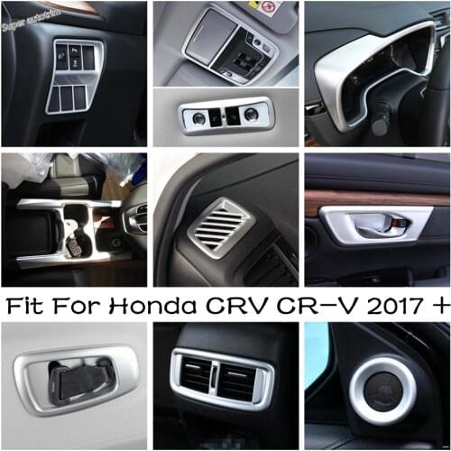 Lapetus Rear Door Stereo Speaker Sound Loudspeaker Ring Cover Trim Matte / Carbon Fiber Look For Honda CRV CR-V 2017 - 2020 ABS