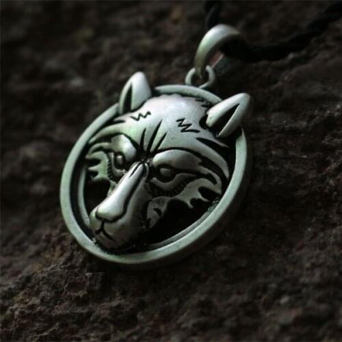 1pcs wholesale Norse Vikings Pendant Necklace Norse Wolf Head Necklace Original Animal Jewelry men necklace