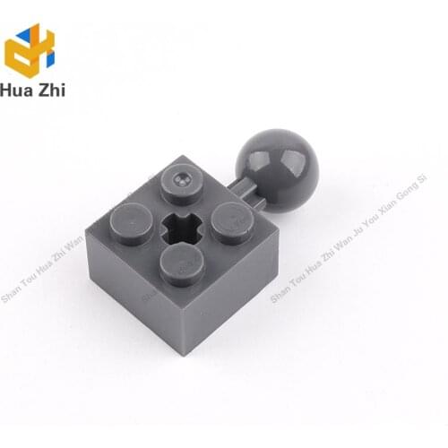 Building Blocks Parts 57909 10PCS Technic Brick Modified 2 x 2 with Solid Ball and Axle Hole LEGOING MOCS Education