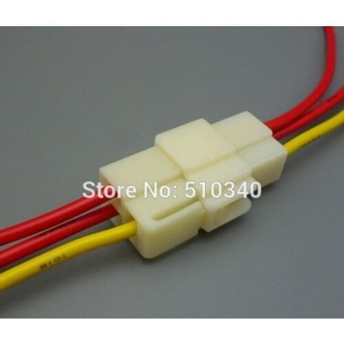 100set 6.3mm connector 3P 3 pin Electrical 6.3 Connector Kits Male Female socket plug for Motorcycle Car