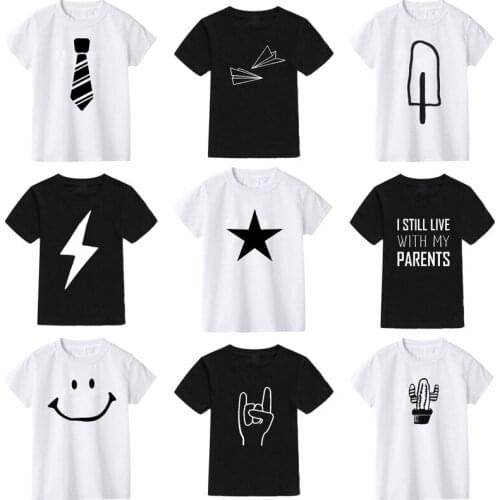 2021 new summer boys t shirts cartoon print cotton girls t shirt for Child T-shirt childrens clothes Children tops 2-10Y