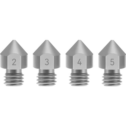 3D Printer TC4 Titanium Alloy MK8 Nozzle Reprap 1.75mm 0.2/0.3/0.4/0.5mm for Ender 3 CR10 Ender 5 Two trees Bluer Sapphire pro