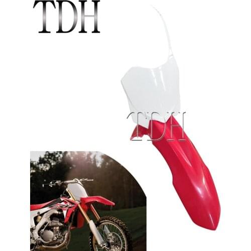 Off-Road Motocross Front Number & Plate Fender Mudguard Mud Guard Splash Cover For Honda CRF450R CRF250R CFR 250 450 R 2009-2013