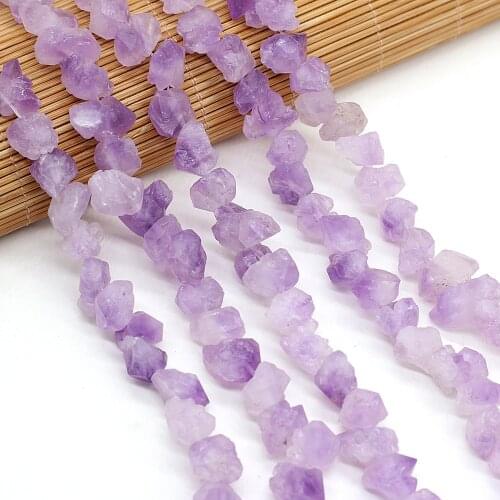 40cm Hot Natural Amethysts Irregular Gravel Loose Spacer Beads for Women Bracelet Jewelry Accessories Gift Size 10-12mm 15-20mm