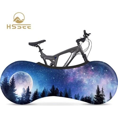 HSSEE Moon Series Bicycle Cover Environmentally Friendly Elastic Milk Silk Indoor Bicycle Tire Dust Cover Bicycle Accessories