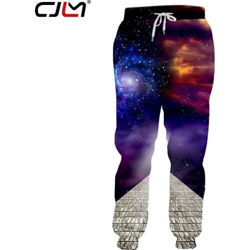 CJLM Fashion Man Sweatpants 3D Starry Sky Road Sugar Funny Streetwear Mens Pants Whole Body Printing Oversized Trousers