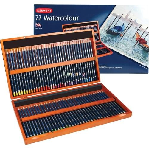 Derwent Colored Pencils, WaterColour, Water Color Pencils, Drawing, Art, Wooden Box, 72 Count (32891),good Blending and Layering