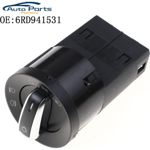 Chrome Headlight Fog Lamp Switch For AUDI A4 8E B6 TT 8N Transporter T5 For VW Polo 6R Jetta IV VI 6 6RD941531