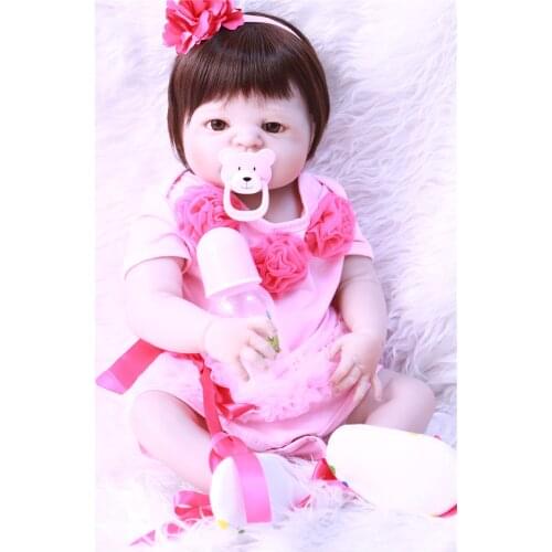 Bebe silicone reborn dolls 22" NPK brand realistic reborn babies victoria dolls for child gift bonecas