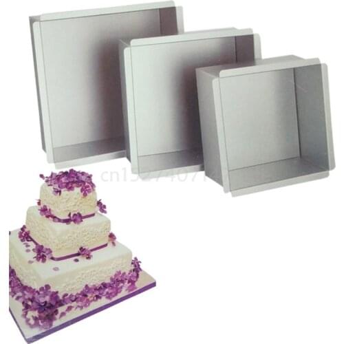 4-10 Inch DIY Square Non Stick Cake Pan Pie Loaf Toast Bread Mold Bakeware Tray Baking Supplies