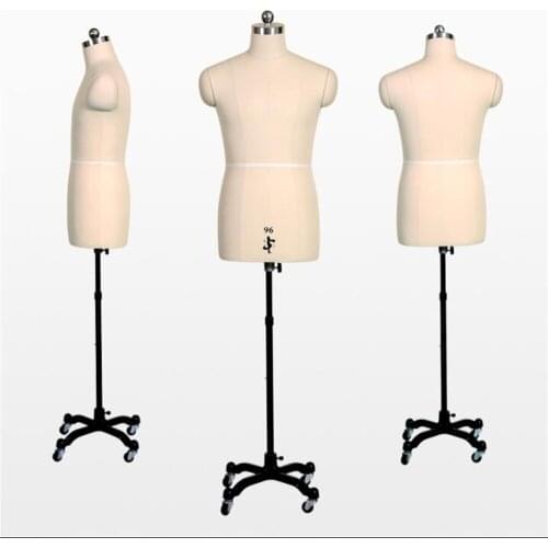 National Standard 96 Three-Dimensional Male Mannequin Cutting Half Body Clothing Punching Board Vertical Platform D518