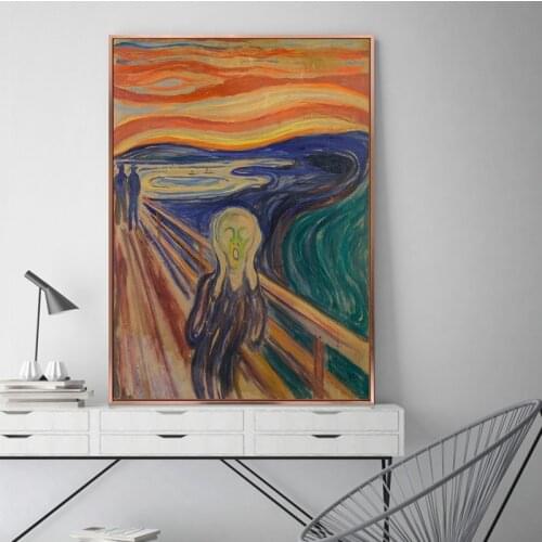 Edvard Munch The Scream Famous Canvas Art Paintings Abstract Classical Scream Wall Posters Cuadros for Living Room Decor