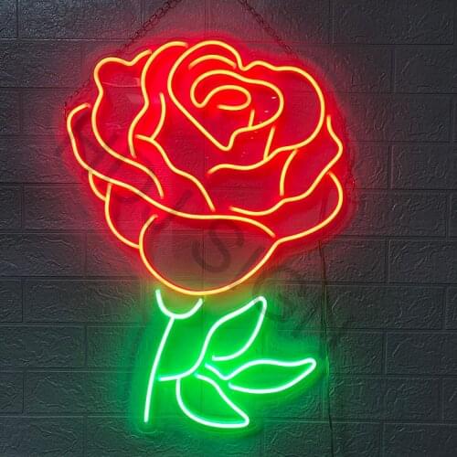 Rose flower Shower Gender Reveal Party Neon Sign Flex Led Text Neon Light Sign Neon Led Custom Led Neon Sign Home Room Birthday