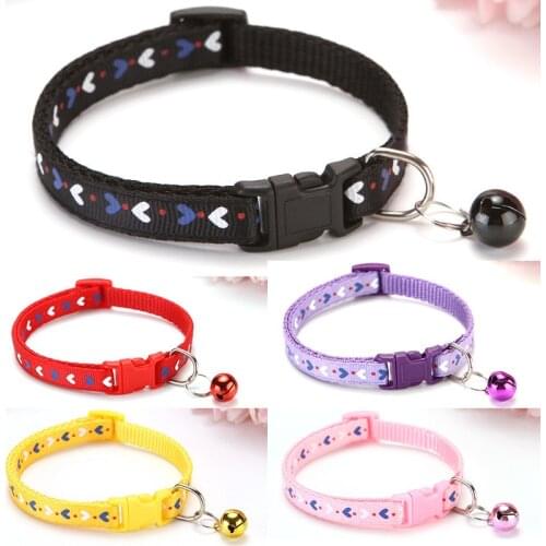 Charm and Bell Cat Collar Safety Elastic Adjustable with Soft Velvet Material 12 Colors Pet Product Small Dog Collar