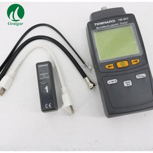 Tenmars TM-903 Multimedia LAN cable Tester TM903 Handheld Network Cable Tester of RJ-45 F-Connector