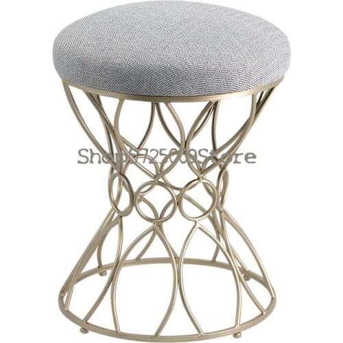 European Style Dressing Table Stool Fashion Cloth Art Dressing Stool Simple And Creative Shoe Changing Stool American Style Dres